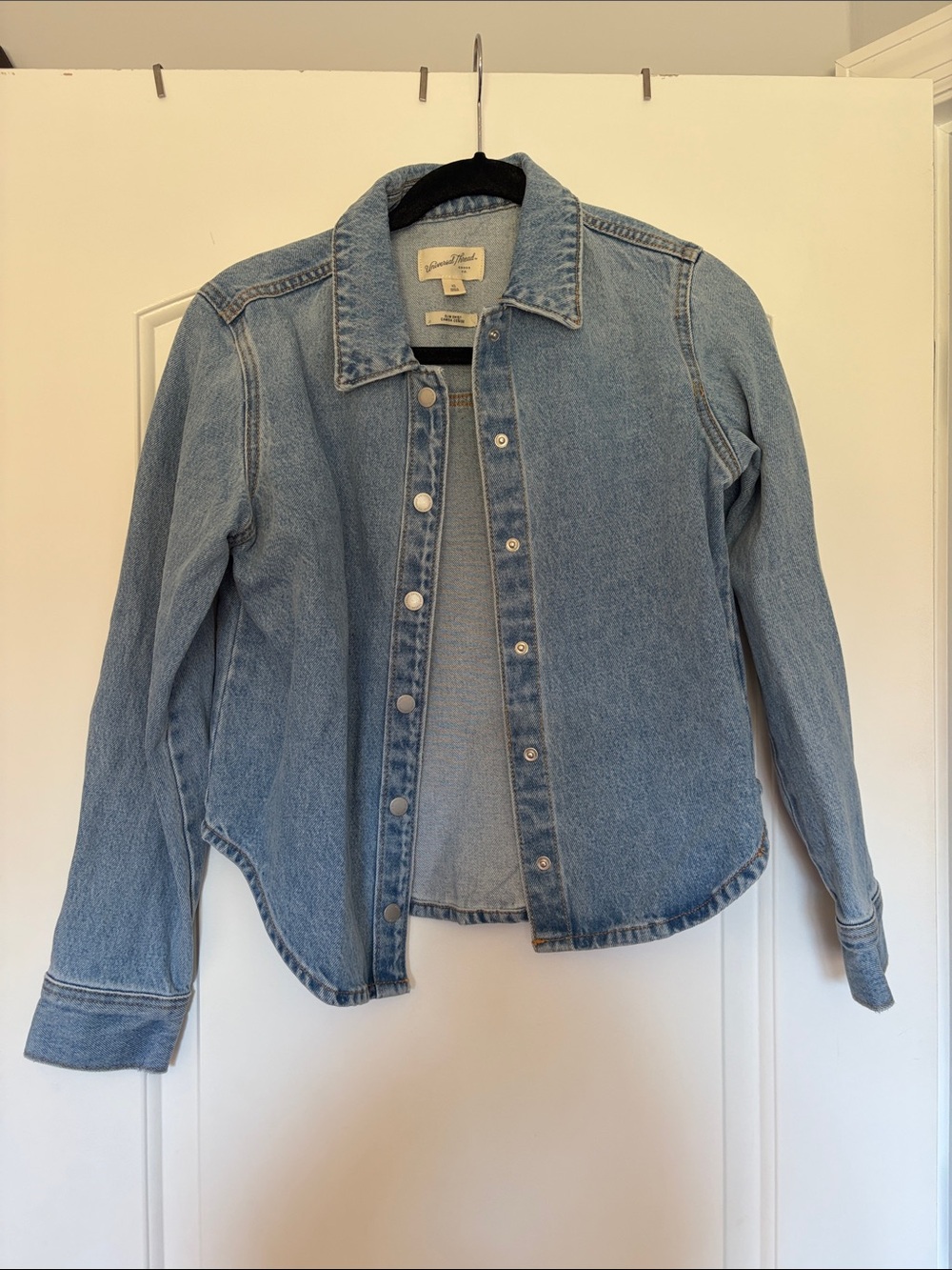 Universal thread Light Wash Denim Jacket with Button Front